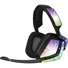 MightySkins Skin Compatible with Corsair Void Pro Gaming Headset - Rainbow Explosion | Protective, Durable, and Unique Vinyl Decal wrap Cover | Easy to Apply, Remove | Made in The USA