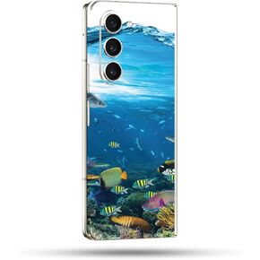 MightySkins Skin Compatible with Samsung Galaxy Z Fold 5 Full Wrap - Below The Waves | Protective, Durable, and Unique Vinyl Decal wrap Cover | Easy to Apply & Change Styles | Made in The USA