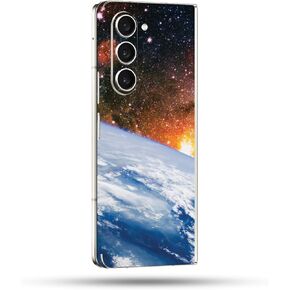 MightySkins Skin Compatible with Samsung Galaxy Z Fold 5 Full Wrap - Global Sunrise | Protective, Durable, and Unique Vinyl Decal wrap Cover | Easy to Apply & Change Styles | Made in The USA