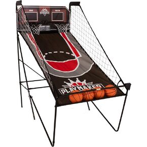 TRIUMPH SPORTS USA Play Maker Double Shootout Basketball Game Includes 4 Game-Ready Basketballs and Air Pump and Needle, Black