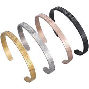 Islamic Bangle for Women Men,Islam Ayatul Kursi Quran Calligraphy Allah God Jewelry Arabic Bracelets Stainless Steel Cuff Bangle Amulet Gift Religious Bracelet Eid Ramadan Gifts for Him Her