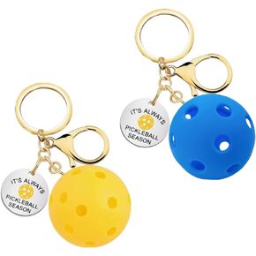 2PCS Cute Pickleball Keychains for Pickleball Lover,Kawaii Keyring for Girls Purse Handbags Water Bottles or backpack, Creative Pickleball Charm for Women