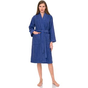 TowelSelections Women’s Kimono Robe, 100% Cotton Terry Cloth Bathrobe, Spa Bath Robes for Women
