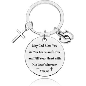 Bible Verse Gift for Women Men Christian Keychain Gift Inspirational Keychain Gift Confirmation Baptism Gift