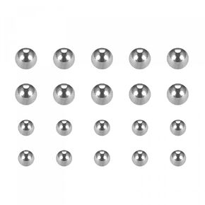 uxcell 200pcs 1.5mm, 2mm Chrome Steel G25 for Ball Bearing Wheel