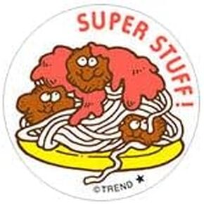 Super Stuff!/Spaghetti Scent Retro Stinky Stickers by TREND; 24/Pack - Authentic 1980s Designs!