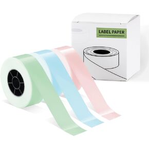 HP4 Label Maker Tape - Transparent Thermal Paper Self-Adhesive Label Tape, 7 x15 mm, 3-Roll, Labels for Home Office School Organization(Transparent)