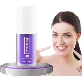 Prime Smile Purple Teeth Whitening Toothpaste| V34 Color Corrector| Combat Stubborn Yellow Stains on Teeth| Enamel Safety| for Sensitive Teeth| Color Correction Technology| Oral Care Routine