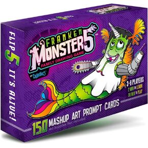 Frankenstein Monsters Drawing Game for Creative Family Fun! Art Prompts 150 Cards to Doodle Monster Mashup Artwork! Gift for Artists Kids, Teens to Boost Imagination Play & Creativity!