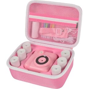Case Compatible with ESOXOFFORE instant Print Camera for Kids, Also for GKTZ/ for FUNKAM/ for GREENKINDER HD Digital Video Cameras, Portable Toy Holder for SD Card, 6+ Rolls Photo Paper (Box Only)