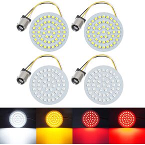 PBYMT 1157 LED ضوء إشارة الانعطاف الأمامي والخلفي، ضوء فرامل تشغيل 2 بوصة، متوافق مع Harley Davidson Sporster Touring Electra Street Glide Road King 1997-2024 in Kuwait