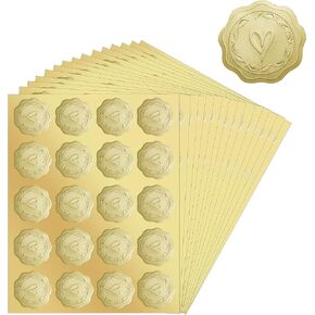 ملصقات على شكل قلب ذهبي من 300 متنزه، ملصقات على شكل مغلف على شكل قلب ذهبي منقوش، ملصقات شمع على شكل مظروف ذهبي منقوش - ملصقات ذهبية للأظرف، ملصقات زفاف تحية لتزيين المنزل بنفسك in Kuwait