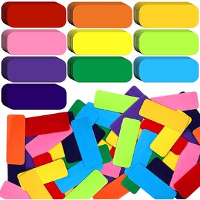 Magnetic Dry Erase Labels Reusable Strips for Classroom Flexible Magnetic Labels Stickers Whiteboard Magnets Writable Erasable Name Tags for Locker Shelf, Refrigerator, 3.2 x 1.2 Inch (240 Pcs)