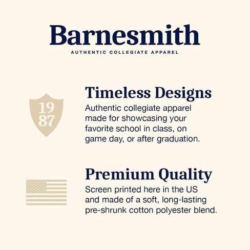 Barnesmith Short Sleeve T-Shirt with Classic Arch Logo, Adult Unisex in Saudi Arabia