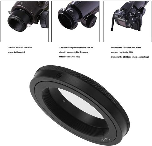 قطعة واحدة من خيوط T2-AI M42 المتوافقة مع كاميرات Nikon F Mount والتلسكوبات، حلقة محول عدسة احترافية متينة لـ D850 D750 D500 D780 D7500 D5600 D3500 D5 إلخ in Saudi Arabia