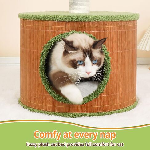 عمود خدش للقطط مقاس 81.28 سم مع شقة للقطط الداخلية للبالغين، عمود خدش طويل للقطط الكبيرة، شجرة عمود خدش القطط in Kuwait