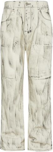 Women's Dirty Fit Straight Leg Jeans, Unique Retro Printed Denim Pants Loose Fit Zipper Closure Streetwear Boyfriend Jeans in Kuwait