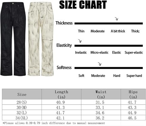 Women's Dirty Fit Straight Leg Jeans, Unique Retro Printed Denim Pants Loose Fit Zipper Closure Streetwear Boyfriend Jeans in Kuwait