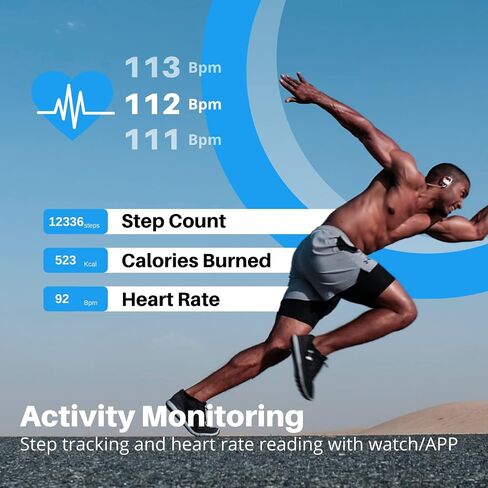 Beantech S3 Smart Watch, Fitness Watch for Men, Fitness Tracker & Heart Rate Monitor, IP68 Waterproof Smartwatch, Compatible Android & iOS Smartphone, Touch Screen Watch Bundle with 3 Extra Straps in Saudi Arabia