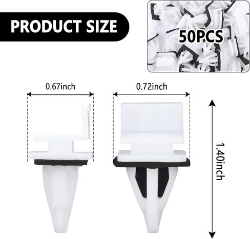 50PCS Car Door Panel Clips,Nylon Rocker Panels Automotive Clips Compatible with Honda Accord,Civic,Acura Legend,MDX,Car Retainer Clips Replacement OEM#91513-SM4-000 in Saudi Arabia
