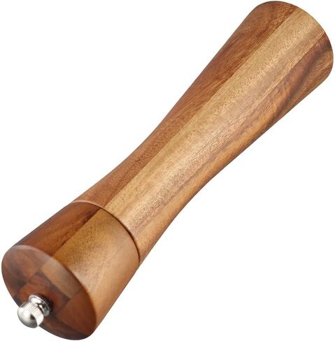 8.5 Inch Acacia Wooden Salt and Pepper Grinder with Adjustable Ceramic Grinding Mechanism - Refillable Salt and Pepper Mills in Kuwait