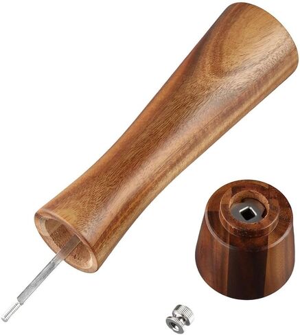 8.5 Inch Acacia Wooden Salt and Pepper Grinder with Adjustable Ceramic Grinding Mechanism - Refillable Salt and Pepper Mills in Kuwait