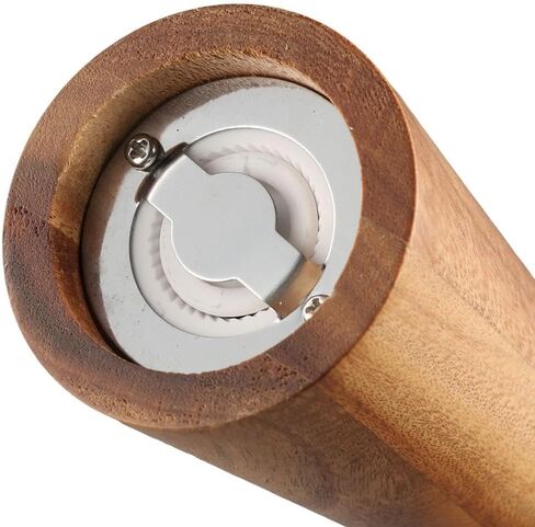 8.5 Inch Acacia Wooden Salt and Pepper Grinder with Adjustable Ceramic Grinding Mechanism - Refillable Salt and Pepper Mills in Kuwait
