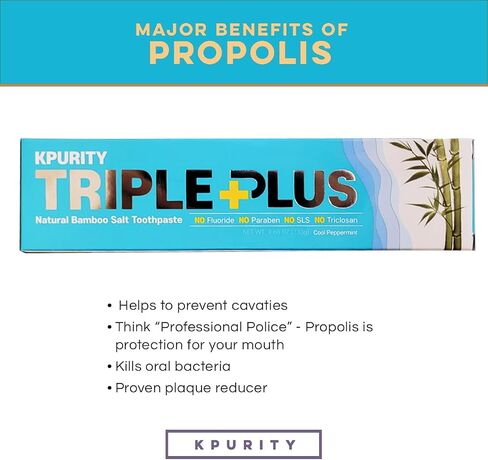 Triple Plus Premium Natural Bamboo Salt Toothpaste 133g (1) in Saudi Arabia