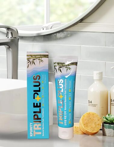 Triple Plus Premium Natural Bamboo Salt Toothpaste 133g (1) in Saudi Arabia