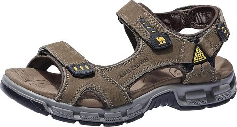 CAMEL CROWN Men's Hiking Sandals Leather Athletic Walking Non-slip Sandals For Man Soft Cushion Beach Water Fisherman Sandal in Saudi Arabia