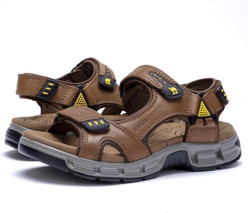 CAMEL CROWN Men's Hiking Sandals Leather Athletic Walking Non-slip Sandals For Man Soft Cushion Beach Water Fisherman Sandal in Saudi Arabia