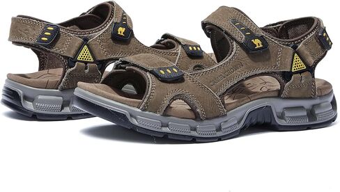 CAMEL CROWN Men's Hiking Sandals Leather Athletic Walking Non-slip Sandals For Man Soft Cushion Beach Water Fisherman Sandal in Saudi Arabia