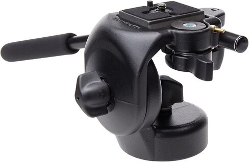 Manfrotto 128RC Micro Fluid Head with 200PL 14 RC2 Rapid Connector Plate, Bundled with Two ZAYKiR Quick Release Plates for The RC2 Rapid Connect Adapter in Saudi Arabia