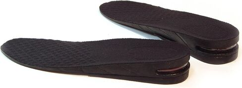 SINY® 2-Layer Shoe Insoles Full Length Height Increase Air up Cushion for Men Black Lift Kit 3cm 1.2" in Saudi Arabia