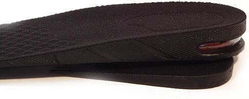 SINY® 2-Layer Shoe Insoles Full Length Height Increase Air up Cushion for Men Black Lift Kit 3cm 1.2" in Saudi Arabia