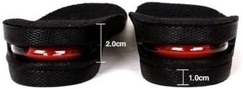 SINY® 2-Layer Shoe Insoles Full Length Height Increase Air up Cushion for Men Black Lift Kit 3cm 1.2" in Saudi Arabia