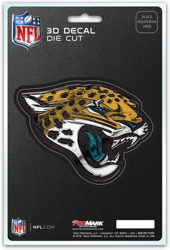ملصق لاصق ثلاثي الأبعاد من FANMATS 62777 Jacksonville Jaguars، 5 بوصة × 6.25 بوصة in Saudi Arabia