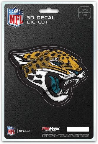 ملصق لاصق ثلاثي الأبعاد من FANMATS 62777 Jacksonville Jaguars، 5 بوصة × 6.25 بوصة in Saudi Arabia
