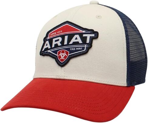 قبعة Snapback للرجال باللون الأحمر والأبيض والأزرق من ARIAT in Kuwait