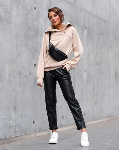 The Drop Women's Hummus Half-Zip Sweatshirt by @lucyswhims in Saudi Arabia