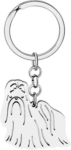 Cute Stainless Steel Dog Keychain Pets Dog Gifts for Dog Lovers Women Girls Puppy Keyring Car Key Purse Charms in Saudi Arabia