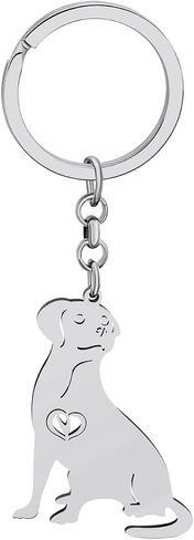 Cute Stainless Steel Dog Keychain Pets Dog Gifts for Dog Lovers Women Girls Puppy Keyring Car Key Purse Charms in Saudi Arabia