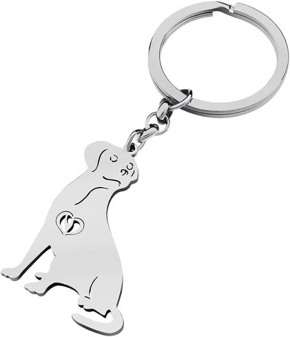 Cute Stainless Steel Dog Keychain Pets Dog Gifts for Dog Lovers Women Girls Puppy Keyring Car Key Purse Charms in Saudi Arabia