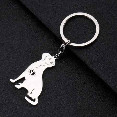 Cute Stainless Steel Dog Keychain Pets Dog Gifts for Dog Lovers Women Girls Puppy Keyring Car Key Purse Charms in Saudi Arabia