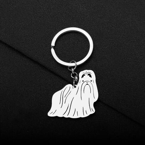 Cute Stainless Steel Dog Keychain Pets Dog Gifts for Dog Lovers Women Girls Puppy Keyring Car Key Purse Charms in Saudi Arabia