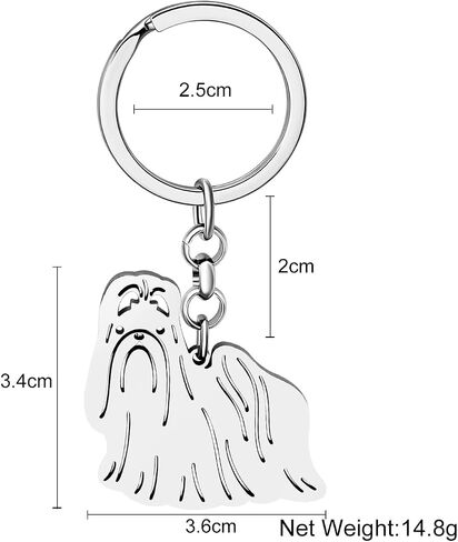Cute Stainless Steel Dog Keychain Pets Dog Gifts for Dog Lovers Women Girls Puppy Keyring Car Key Purse Charms in Saudi Arabia