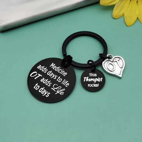 Baipilu Therapist Keychain Gifts for Women Men Appreciation Gift for Therapist Nurse Thank You Gifts for Therapist Keyring in Saudi Arabia