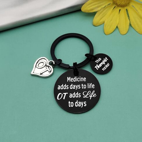 Baipilu Therapist Keychain Gifts for Women Men Appreciation Gift for Therapist Nurse Thank You Gifts for Therapist Keyring in Saudi Arabia