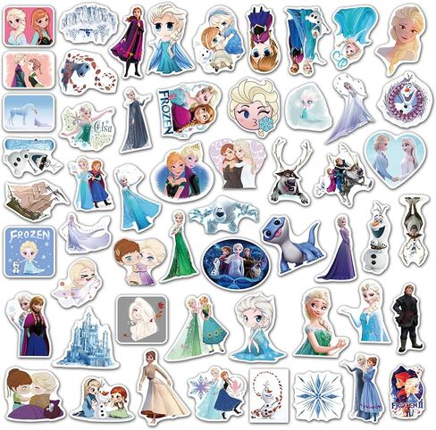 100 قطعة من ملصقات الأميرة المجمدة، ملصق الأميرة الكرتونية اللطيفة للفتيات، ملصق فينيل مقاوم للماء لأميرة ديزني للأطفال في سن المراهقة، زجاجة مياه، كمبيوتر محمول، أمتعة، هاتف، لوح تزلج، خوذة in Kuwait