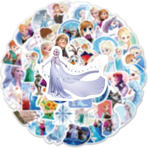 100 قطعة من ملصقات الأميرة المجمدة، ملصق الأميرة الكرتونية اللطيفة للفتيات، ملصق فينيل مقاوم للماء لأميرة ديزني للأطفال في سن المراهقة، زجاجة مياه، كمبيوتر محمول، أمتعة، هاتف، لوح تزلج، خوذة in Kuwait